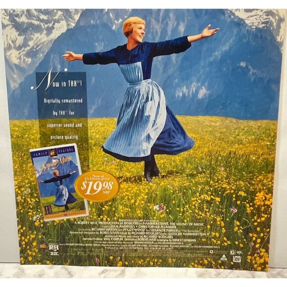 Sound of Music VHS Release Print Ad Vintage 90s THX Home Video - Picture 5 of 5